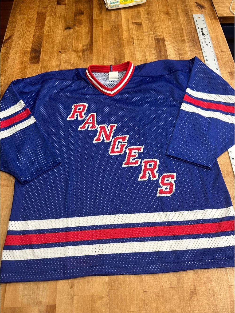 Vintage CCM New York Rangers Hockey Jersey Blue XL